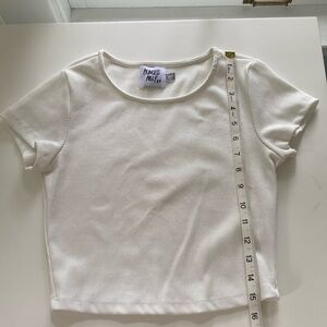 White ribbed crop top